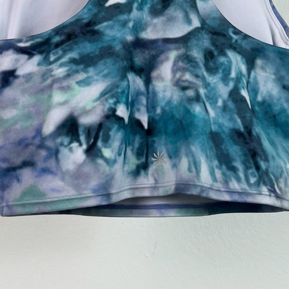 NEW Athleta Conscious Crop Racerback Tie Dye Printed Sports Bra Tank - Picture 7 of 7